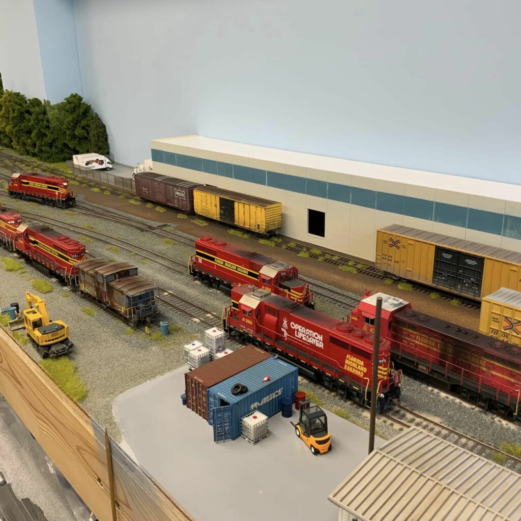 The Florida Highland Railroad Yard A fictional model railroad